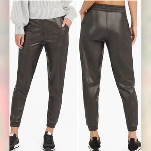 New SPANX Faux Leather Jogger Pants